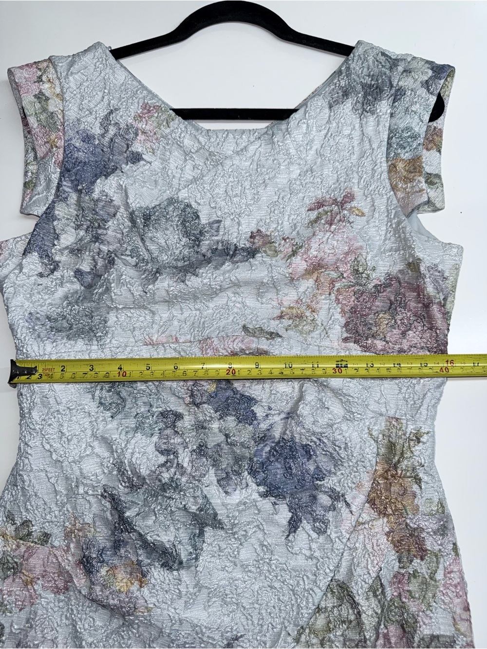 Adrianna Papell Pastel Floral Lace Sheath Dress Size 12 - Picture 10 of 11